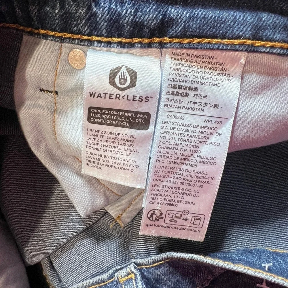 Levi's Blue 505 Regular Fit Straight Leg Jeans Mens 38x30